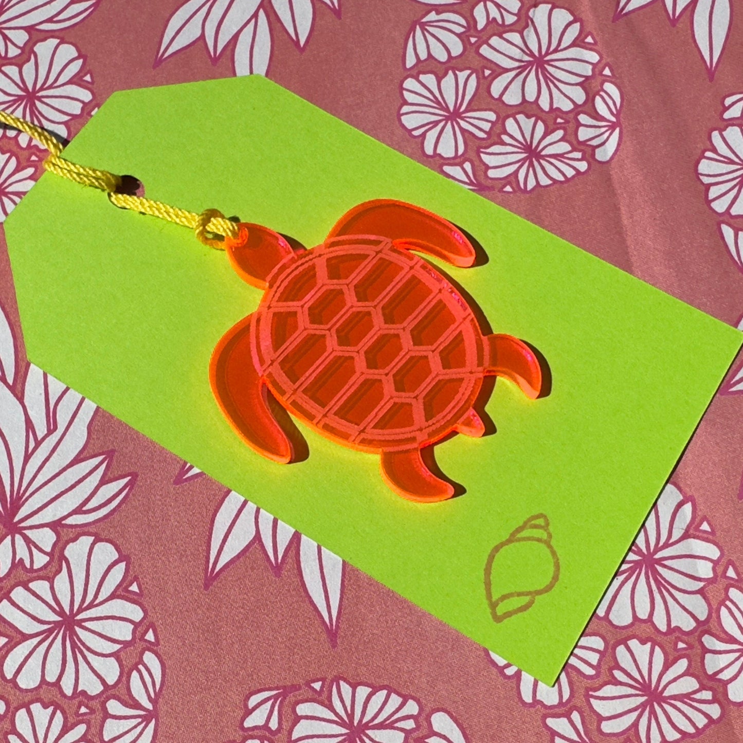Acrylic Turtle Gift Tag