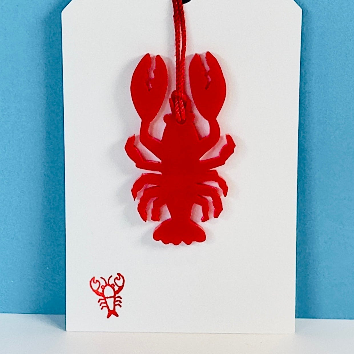 Acrylic Red Lobster Gift Tag