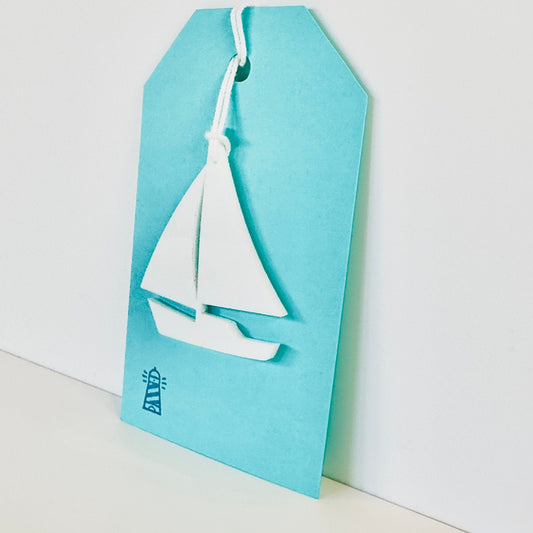 Acrylic Sailboat Gift Tag