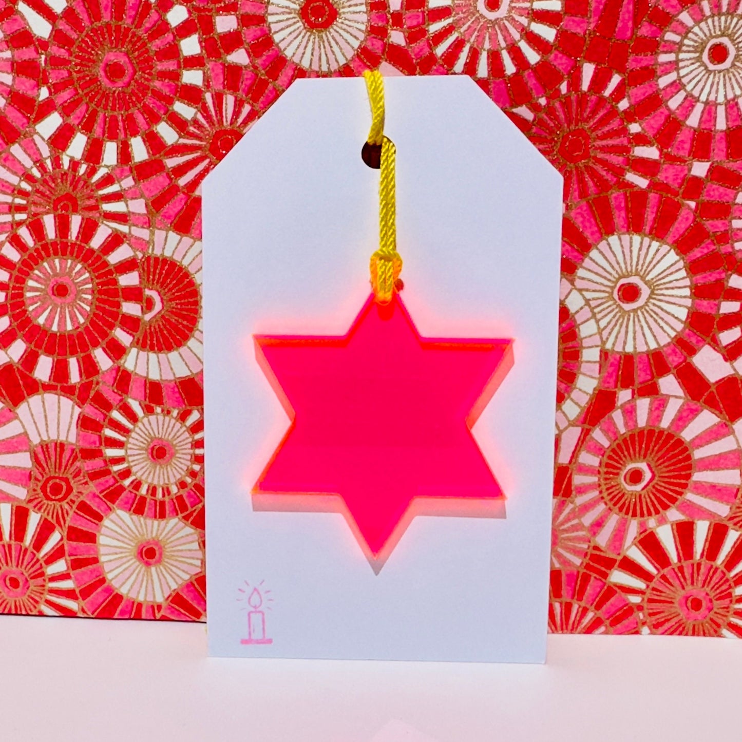 Star of David Acrylic Gift Tag