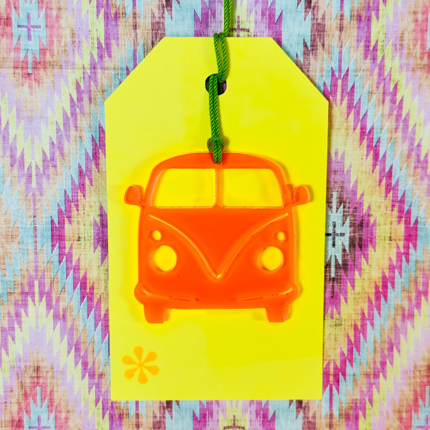 Acrylic VW Bus Gift Tag
