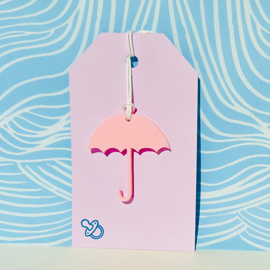 Acrylic Umbrella Gift Tag