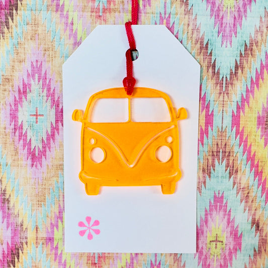 Acrylic VW Bus Gift Tag