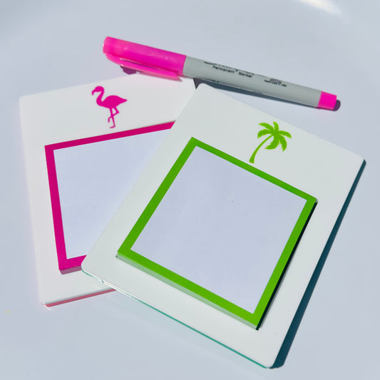 Acrylic Tropical Post-it-Note Holder