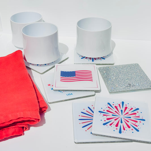 Fourth of July Coaster Set