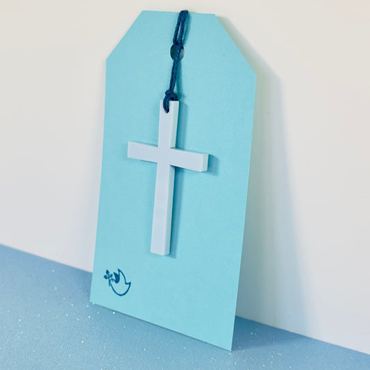 Acrylic Cross Gift Tag