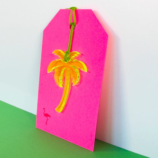 Acrylic Palm Tree Gift Tag