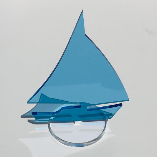 Acrylic Sailboat Tabletop Decor