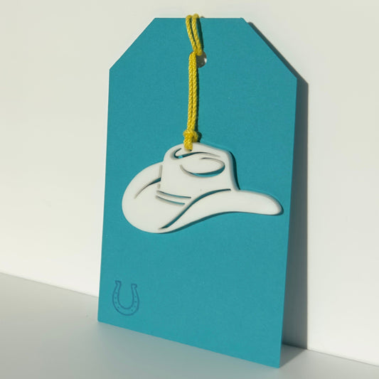 Acrylic Cowboy Hat Gift Tag